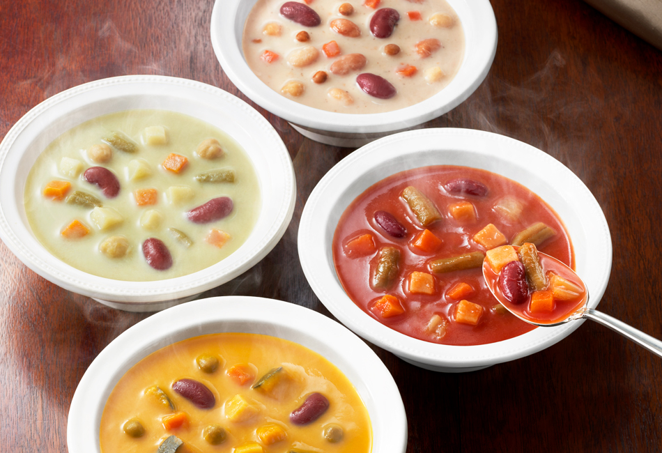 野菜と豆の具だくさんポタージュセット カゴメ 上から