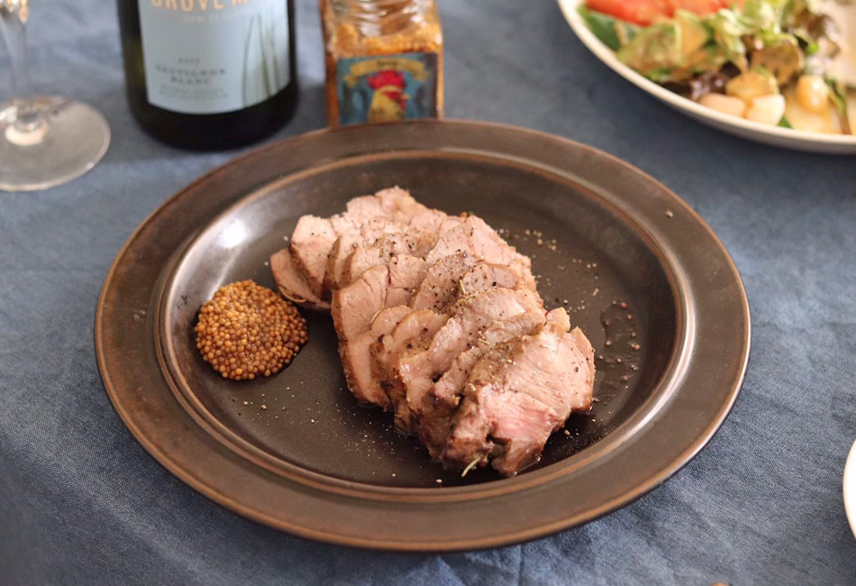 タスマニア・マスタード・アートラベル　Anz Food　肉にトッピング