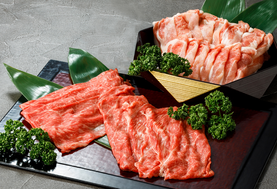 能登のしゃぶしゃぶセット プレミアム（能登牛A5P 300g・能登豚αのめぐみ 300g）　能登てらおかの肉