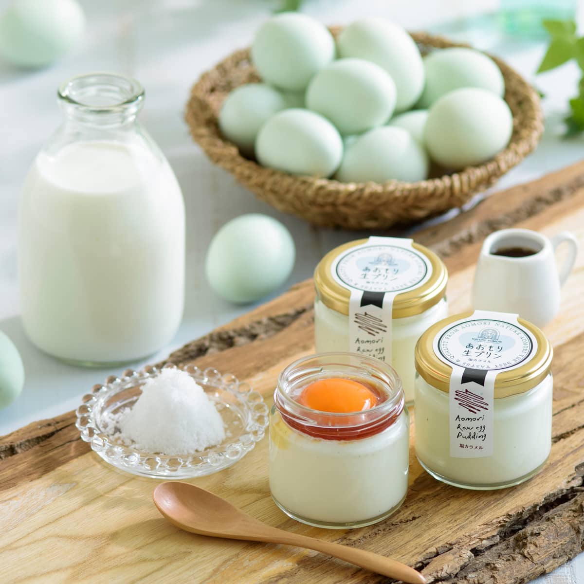 あおもり生プリン（塩カラメル）4個セット／青森県青森市（NATURE SHOP（ナチュールショップ））