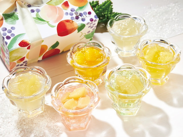 国産フルーツを贅沢に使った和素材フルーツゼリー　6個入／グランプラス