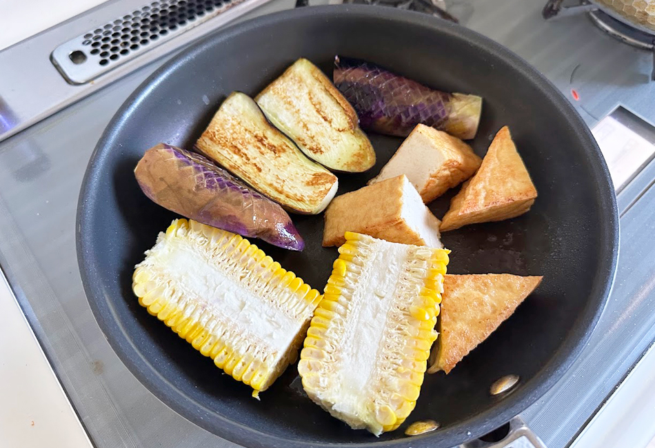 【お取り寄せ限定】カレーそば4食（瞬そば・太切り）　京都 よしむら お取り寄せサイト　焼き野菜
