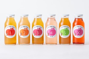 飲み比べが楽しいりんごジュース6本セット　すっぱい林檎の専門店。