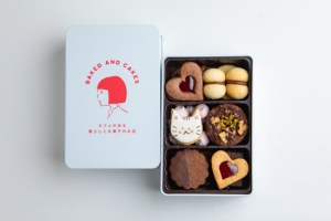 ネコとチョコのバレンタインクッキー缶