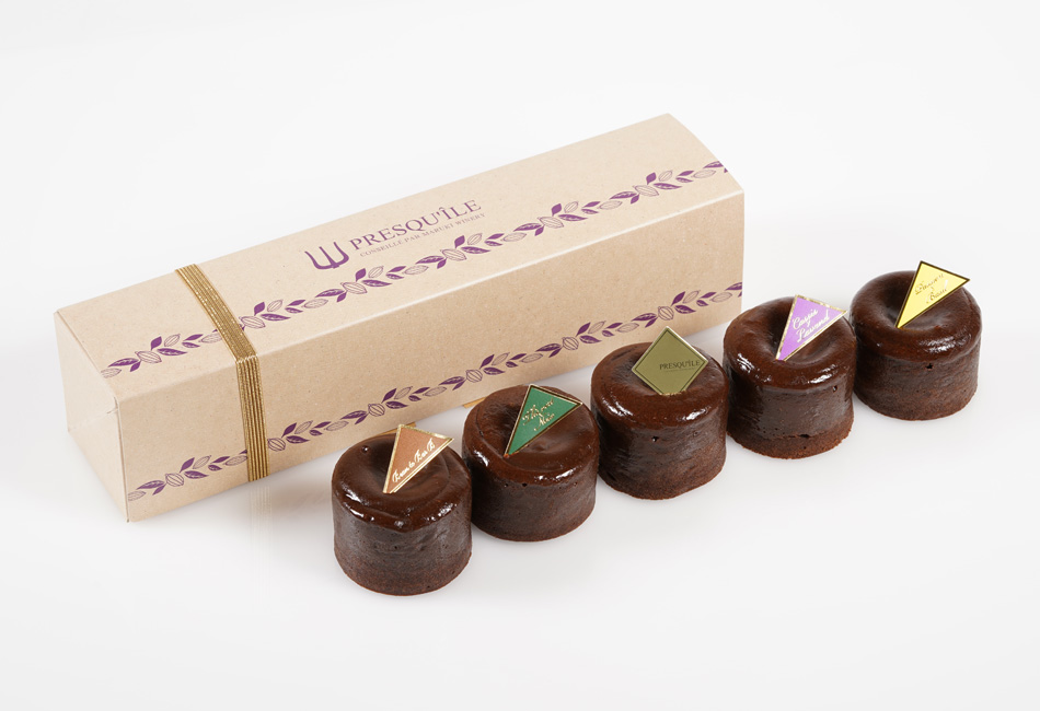 フォンダン・オ・ショコラ・クリュ 5個入　プレスキルショコラトリー