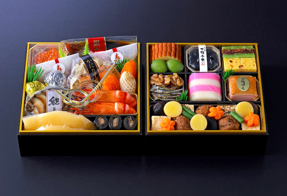 下鴨茶寮×カネシメ髙橋水産 冷凍コラボおせち二段（2～3人前）